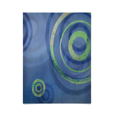 Stacey Schultz Circle Maps Royal Blue 1 Poster