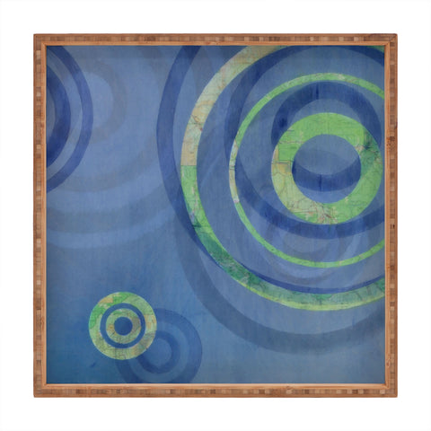 Stacey Schultz Circle Maps Royal Blue 1 Square Tray