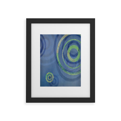Stacey Schultz Circle Maps Royal Blue 1 Framed Art Print