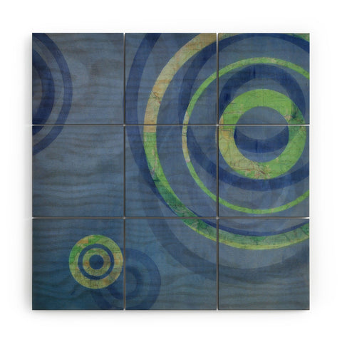 Stacey Schultz Circle Maps Royal Blue 1 Wood Wall Mural