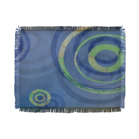 Stacey Schultz Circle Maps Royal Blue 1 Throw Blanket