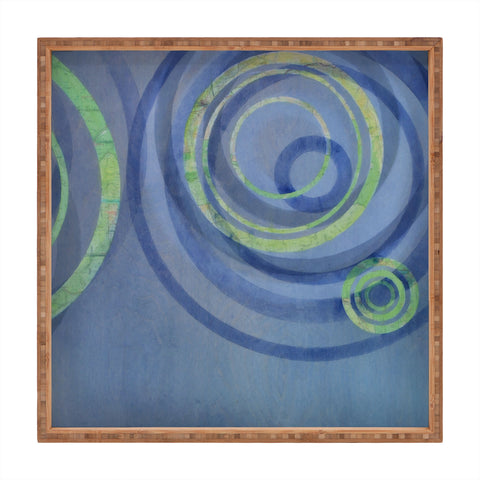 Stacey Schultz Circle Maps Royal Blue 2 Square Tray