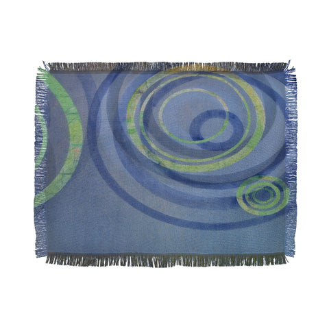 Stacey Schultz Circle Maps Royal Blue 2 Throw Blanket