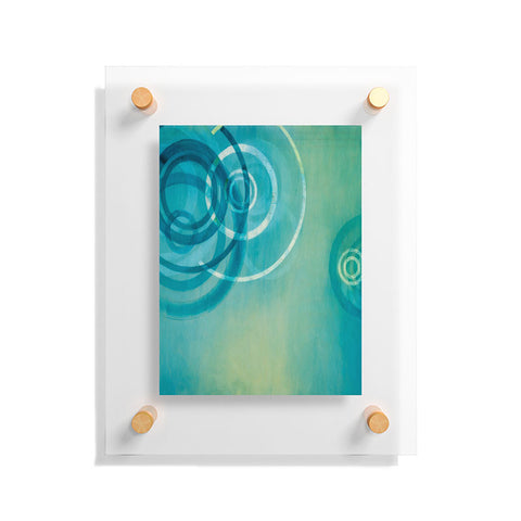 Stacey Schultz Circle World Aqua Floating Acrylic Print