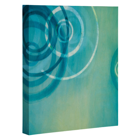 Stacey Schultz Circle World Aqua Art Canvas