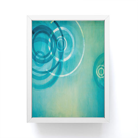 Stacey Schultz Circle World Aqua Framed Mini Art Print