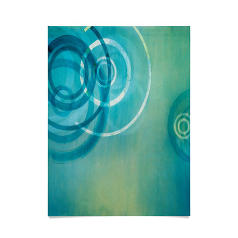 Stacey Schultz Circle World Aqua Poster