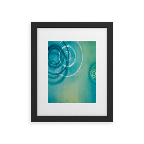 Stacey Schultz Circle World Aqua Framed Art Print