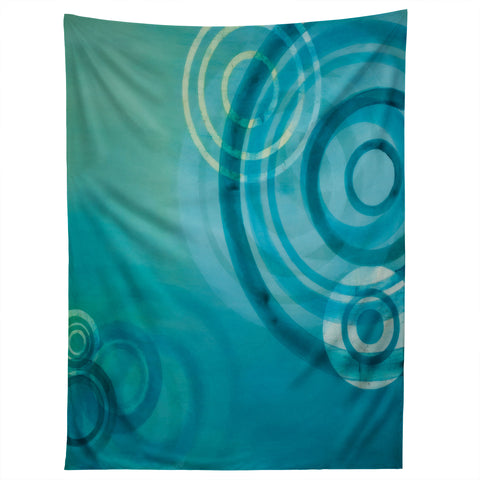 Stacey Schultz Circle World Blue Tapestry