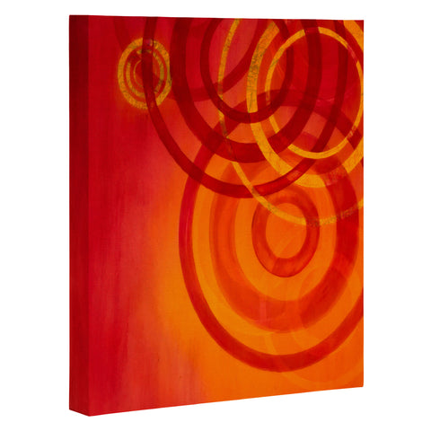 Stacey Schultz Circle World Flame Art Canvas