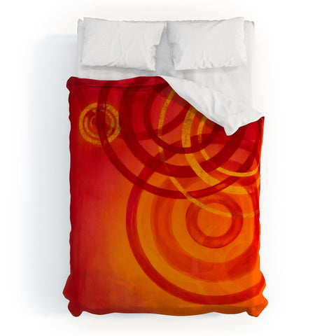 Stacey Schultz Circle World Flame Duvet Cover