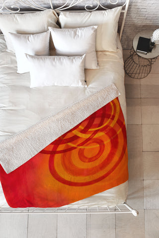 Stacey Schultz Circle World Flame Fleece Throw Blanket