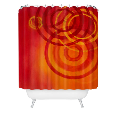 Stacey Schultz Circle World Flame Shower Curtain