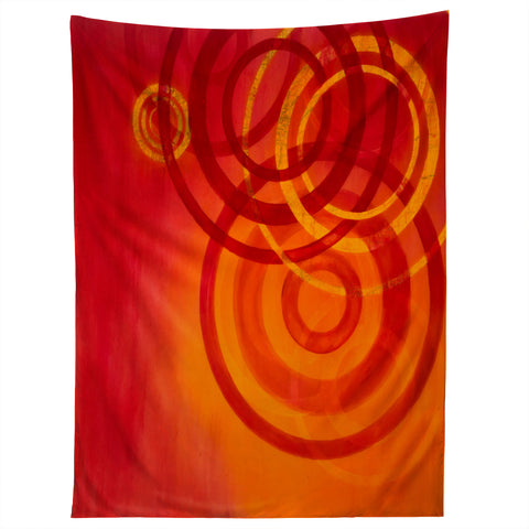 Stacey Schultz Circle World Flame Tapestry