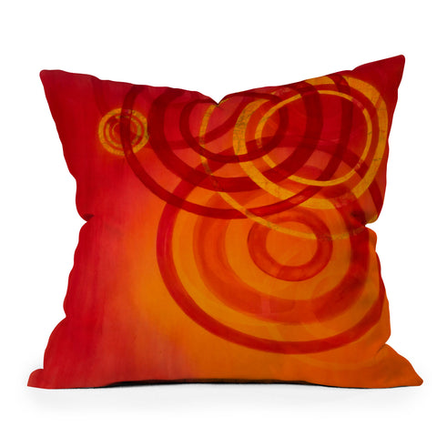 Stacey Schultz Circle World Flame Throw Pillow