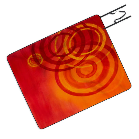 Stacey Schultz Circle World Flame Picnic Blanket