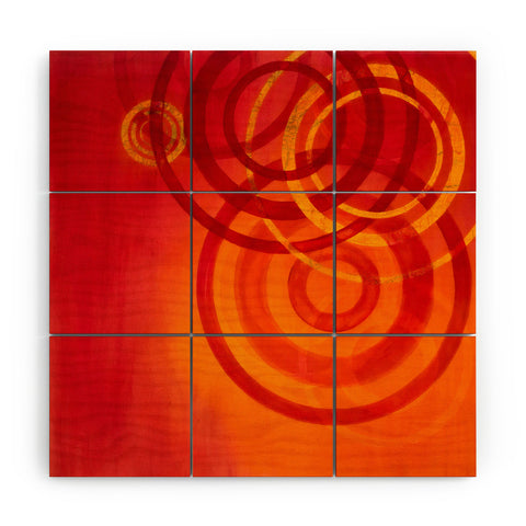 Stacey Schultz Circle World Flame Wood Wall Mural