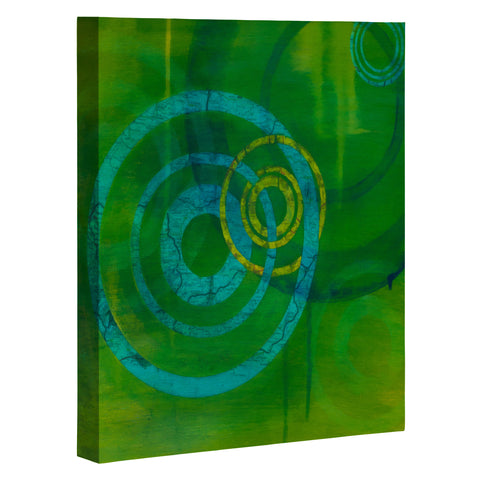 Stacey Schultz Circle World Green Art Canvas