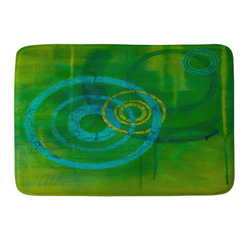 Stacey Schultz Circle World Green Memory Foam Bath Mat
