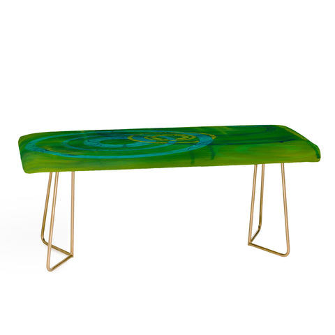Stacey Schultz Circle World Green Bench