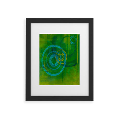 Stacey Schultz Circle World Green Framed Art Print