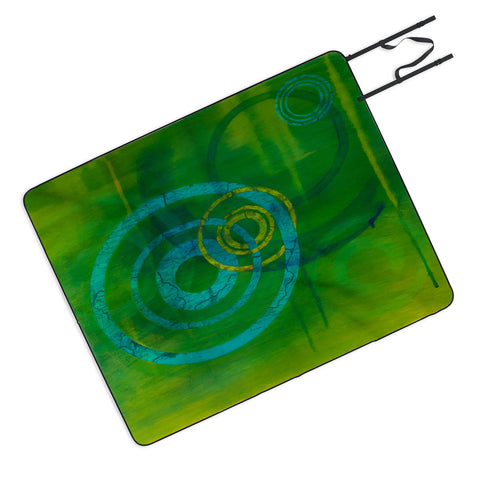 Stacey Schultz Circle World Green Picnic Blanket