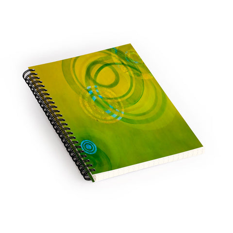 Stacey Schultz Circle World Lime Spiral Notebook