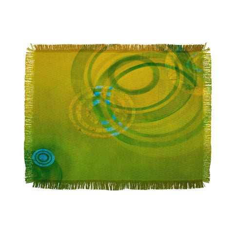 Stacey Schultz Circle World Lime Throw Blanket