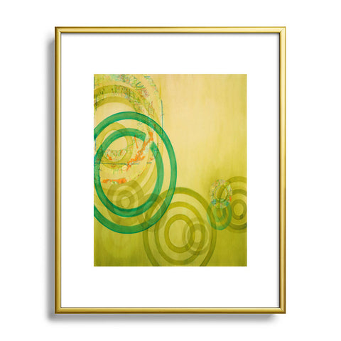 Stacey Schultz Circle World Mellow Metal Framed Art Print