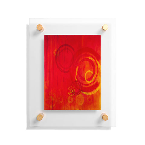 Stacey Schultz Circle World Red Floating Acrylic Print