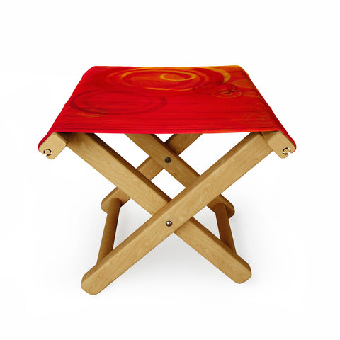 Stacey Schultz Circle World Red Folding Stool