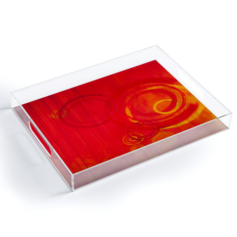 Stacey Schultz Circle World Red Acrylic Tray