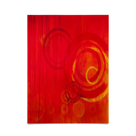 Stacey Schultz Circle World Red Poster