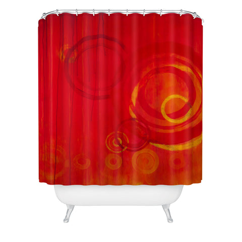 Stacey Schultz Circle World Red Shower Curtain