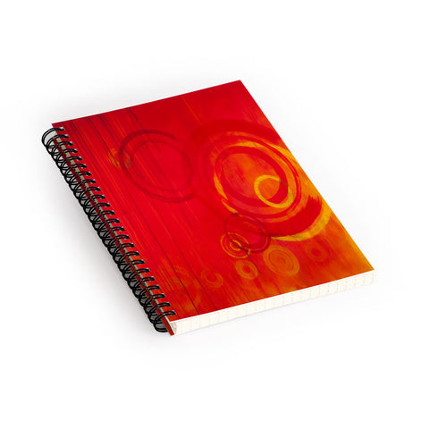 Stacey Schultz Circle World Red Spiral Notebook