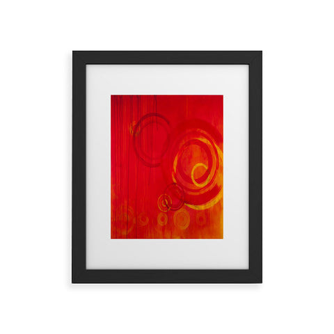 Stacey Schultz Circle World Red Framed Art Print