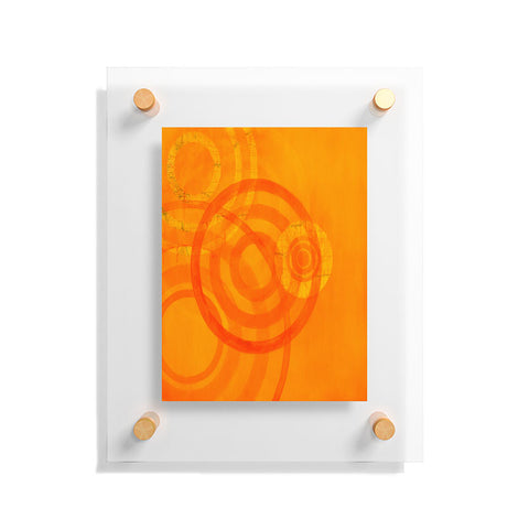 Stacey Schultz Circle World Tangerine Floating Acrylic Print