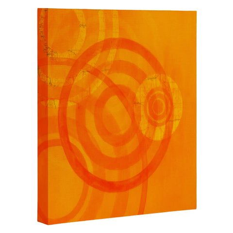 Stacey Schultz Circle World Tangerine Art Canvas