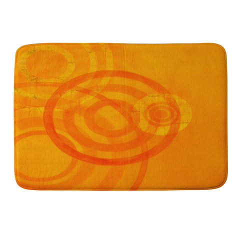 Stacey Schultz Circle World Tangerine Memory Foam Bath Mat