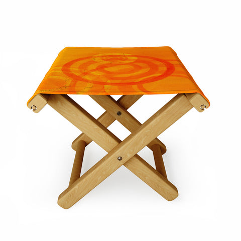 Stacey Schultz Circle World Tangerine Folding Stool