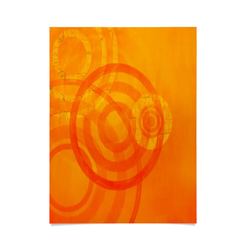 Stacey Schultz Circle World Tangerine Poster