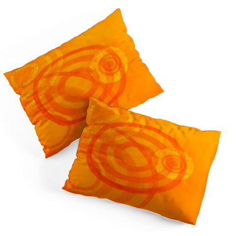Stacey Schultz Circle World Tangerine Pillow Shams