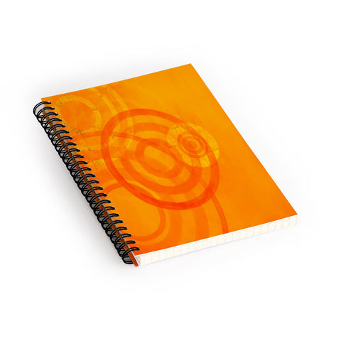 Stacey Schultz Circle World Tangerine Spiral Notebook