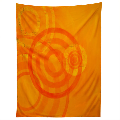 Stacey Schultz Circle World Tangerine Tapestry