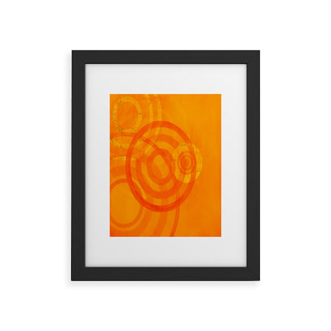 Stacey Schultz Circle World Tangerine Framed Art Print