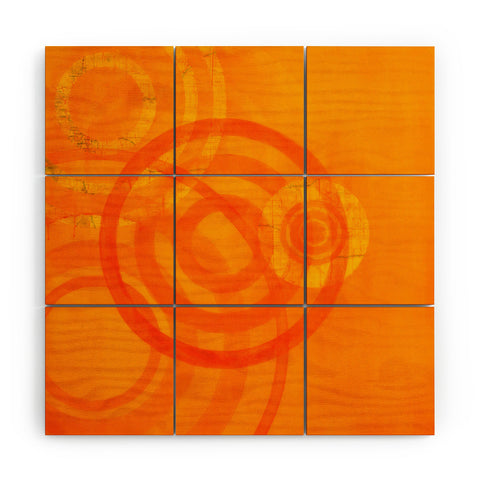 Stacey Schultz Circle World Tangerine Wood Wall Mural