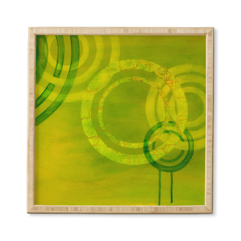 Stacey Schultz Circle World Yellow Framed Wall Art