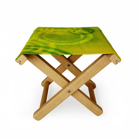 Stacey Schultz Circle World Yellow Folding Stool