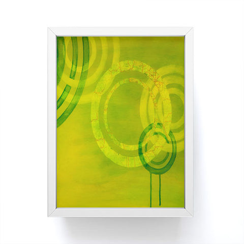 Stacey Schultz Circle World Yellow Framed Mini Art Print