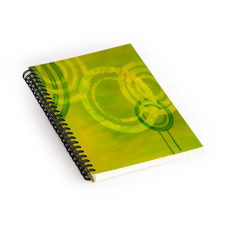 Stacey Schultz Circle World Yellow Spiral Notebook